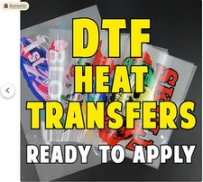 Custom DTF Sheet, Full Color DTF, Shirt Heat Transfer, Ready To Apply, Express
