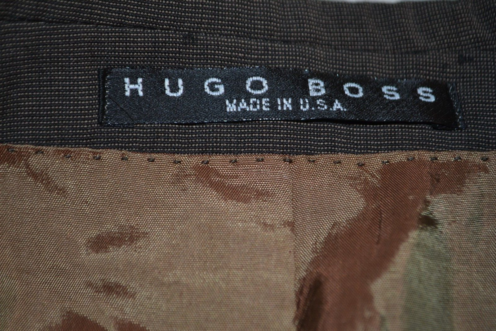 Hugo Boss Men Brown Wool 3 Front Button Sports Coat Sz 48R thumbnail 12