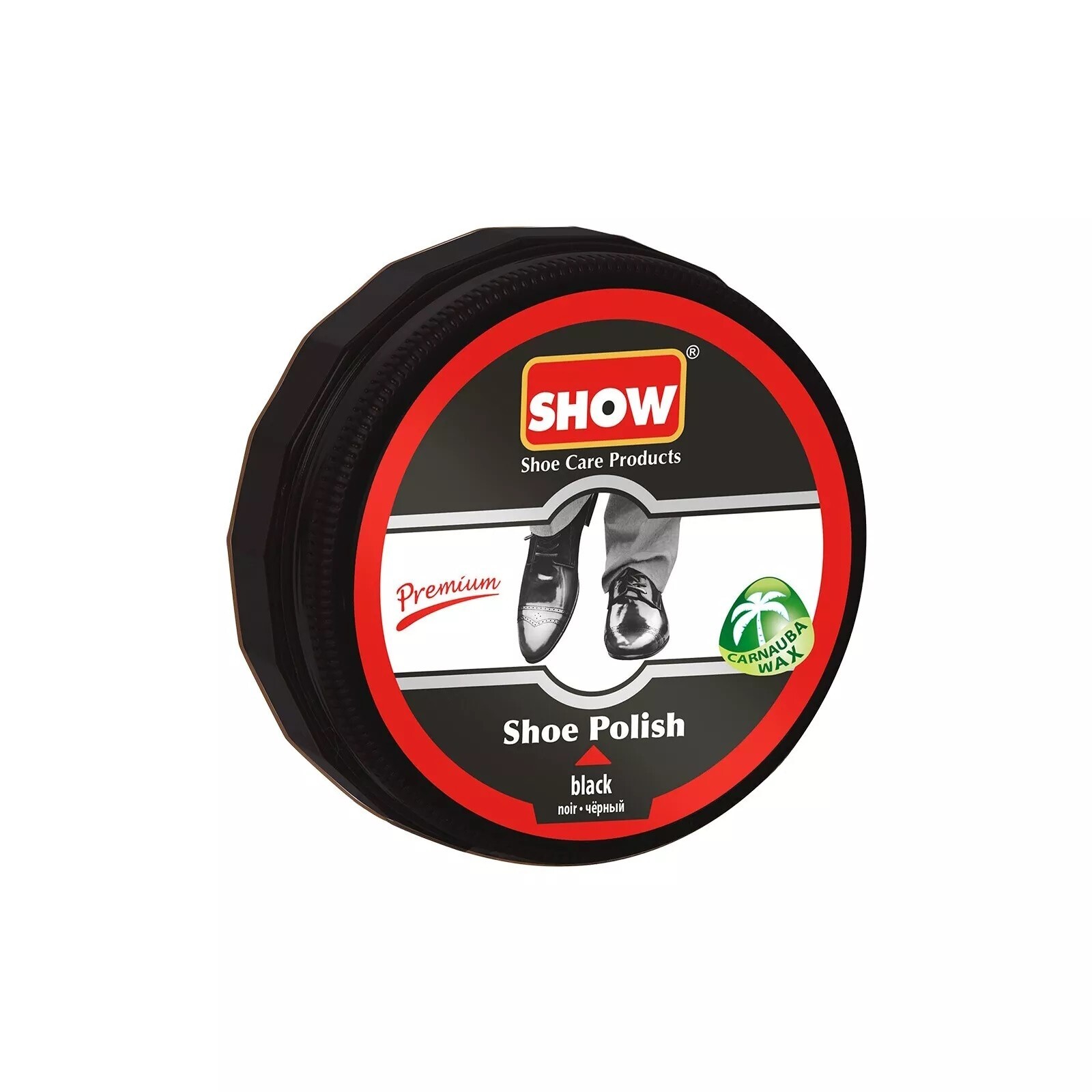 Show Polish BLACK Tin Shiner Nourishes Protect Leather Renew Shoe Boot Care 50ml