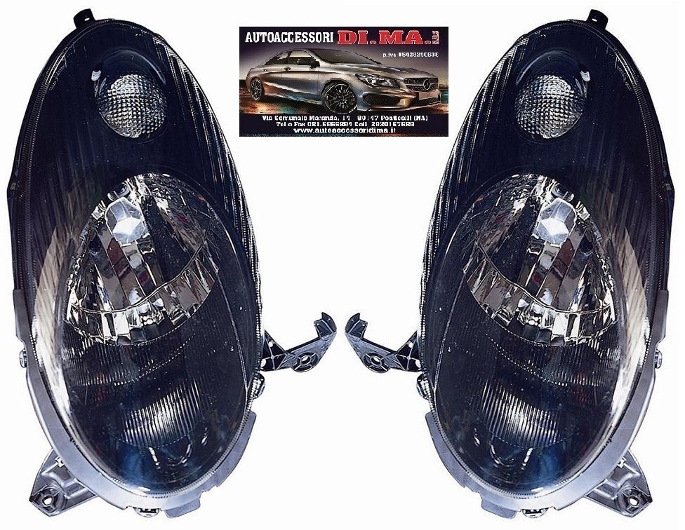 COPPIA FARI FARO FANALE PROIETTORE NISSAN MICRA K12 DAL 2003 AL 2007 NUOVI