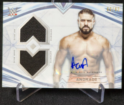 2020 WWE Topps Undisputed Andrade Dual Relic Auto Autograph Card Signed /62