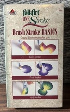 FolkArt One Stroke Brush Stroke Basics w/ Donna Dewberry Sealed VHS 1997 