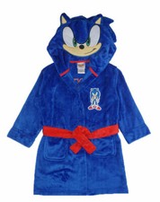 Sonic The Hedgehog Boys Blue Costume Plush Robe Size 4/5 6/7 8 10/12