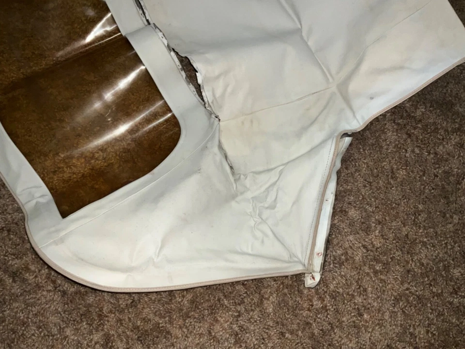 1963 1964 1965 1966 1967 CORVETTE CONVERTIBLE ORIGINAL WHITE SOFT TOP “763” Date - Image 4 of 4