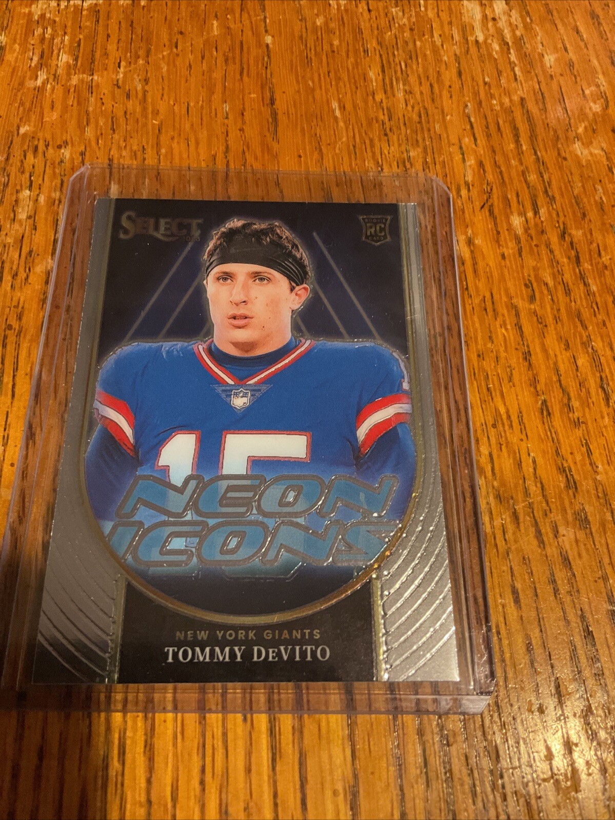 Tommy Devito 2023 Panini Select #NI-TDE Neon Icons Rookie RC Giants