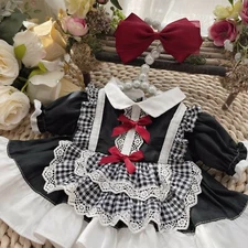 For Plush 15cm 20cm Doll Maid Skirt Clothes Clothing Party Cosplay Dress Up