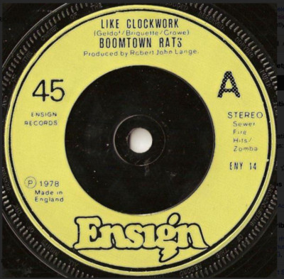 The Boomtown Rats Like Clockwork    ENY14         VINYL MINT