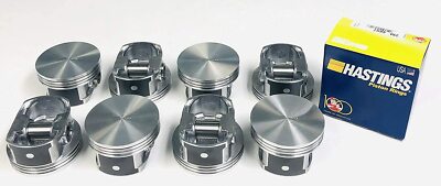 SILVOLITE Flat Top Pistons/8 FLOATING+MOLY Rings Chevy Pontiac 5.7L LS1 LS6 .010