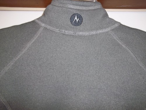 Maglione Marmot uomo XXL grigio maglia morbida 1/4 zip pullover outdoor tasca pile - Foto 6 di 8