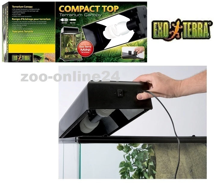 EXO TERRA Compact Top-Terrarium-Abdeckung-Lampe-20-30-45-60-90 cm; E-27 Fassung;
