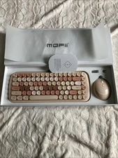 MOFII Wireless Keyboard and Mouse Combo, Multi Color Typewriter Keys