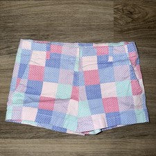 Vineyard Vines Girls Patchwork Shorts 14 Colorful Preppy Summer Whale