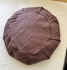 15" Round Organic Cotton Buckwheat Hull Zafu Meditation Cushion Pillow