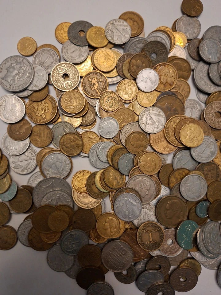 Lot Vrac Monnaies Françaises de Collection -950 Grammes dans l 'état - Photo 2/3