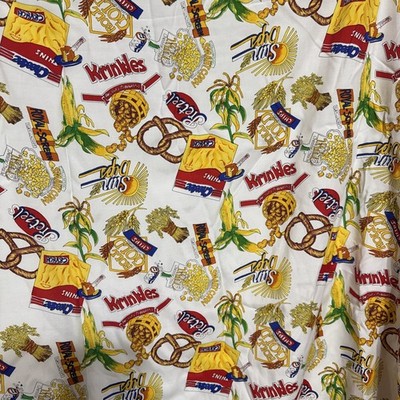 Pretzel Fabric Chips Pop Corn Cotton Fun Snack Fabric By The Yard