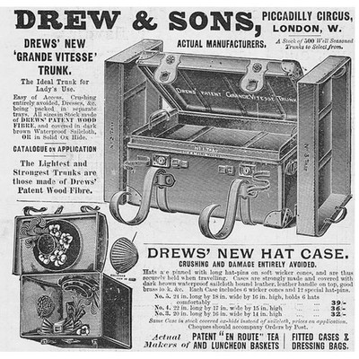 DREW & SONS Trunks & Cases Victorian Advertisement 1900