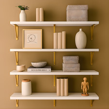 White Wall Shelfs 59×20 cm – Floating Display Shelf Board | Wall Mounted Shelves