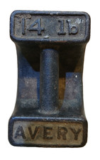 14lb Avery Cast Iron weight Door Stop Gazeebo Marquee Vintage Rustic 6.35kg