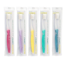 Extra Soft Toothbrushes Compact Head , Periodontist Design Tapered Bristles ...