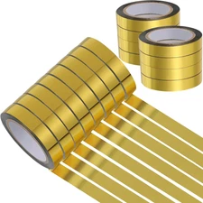 Gold Graphic Tape 8 Rolls Metallic Mirror Tape DIY Graphic Metallic Mirror Wrapp