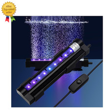 Submersible Aquarium Light 6Inch Fish Tank Light Bubbler Wall with Air Bubble Ho