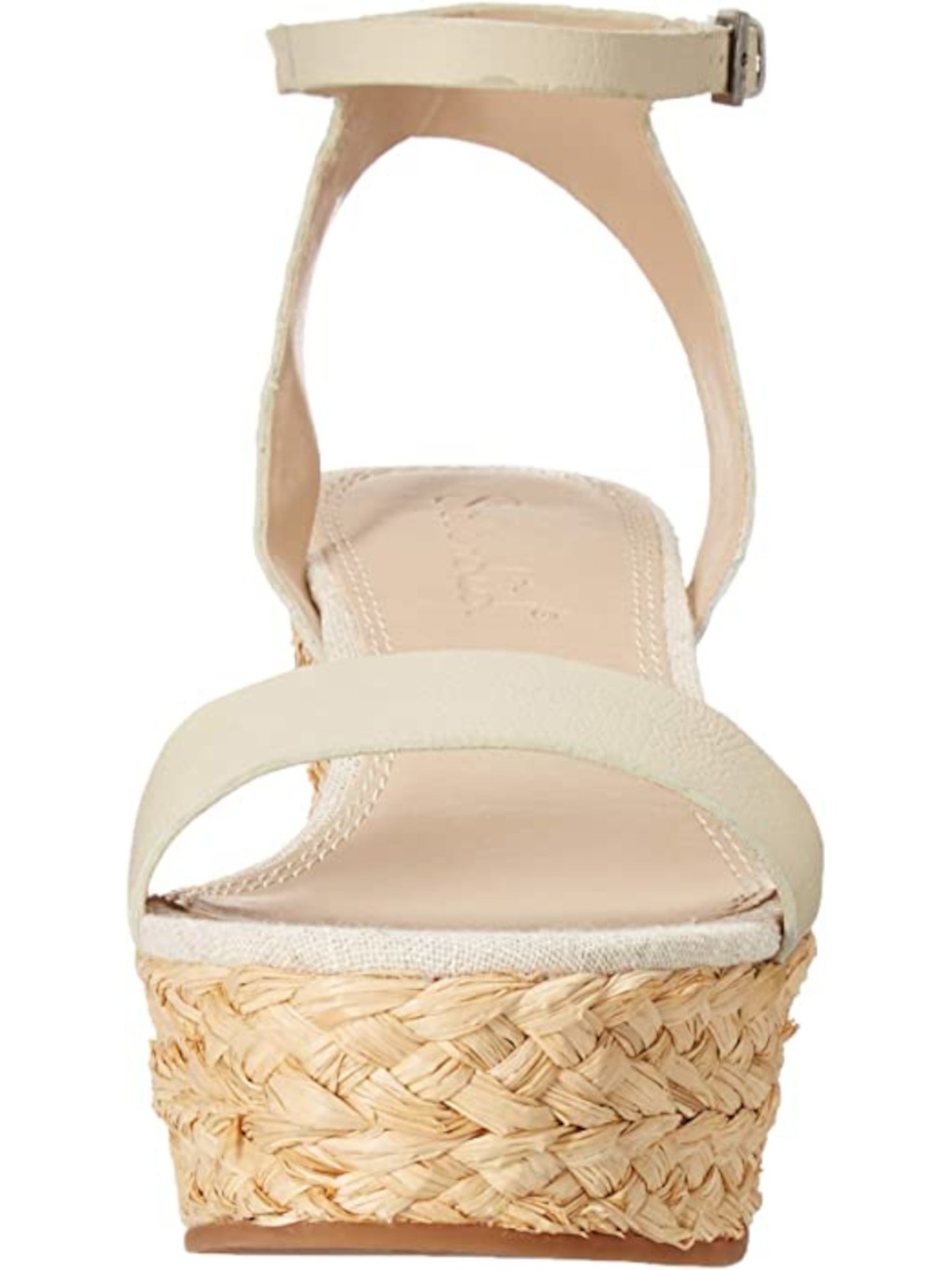 SPLENDID Womens Beige Marie Round Toe Wedge Leather Espadrille Shoes 5.5 M