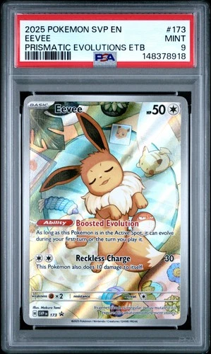 2025 POKEMON SVP EN-SV BLACK STAR PROMO #173 EEVEE PSA 9