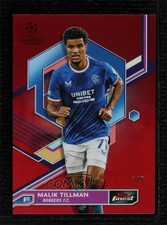 2022-23 Topps Finest UEFA Club Competitions Red Refractor 3/5 Malik Tillman 0c3