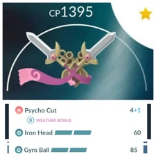 Doublade Great League PvP, 2 Charge Moves , Under 1500 PKMN Go Level 21