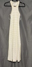 dh New York Sleeveless Ivory/Tan Sweater Long Dress X-Small New