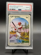 2023 Topps X Bob Ross The Joy of Baseball Shohei Ohtani #1 PSA 10 GEM MT