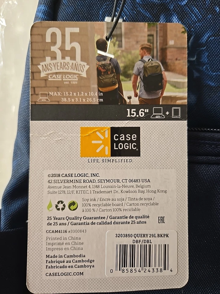 Mochila técnica Case Logic Query para computadora portátil Foto 2 de 3