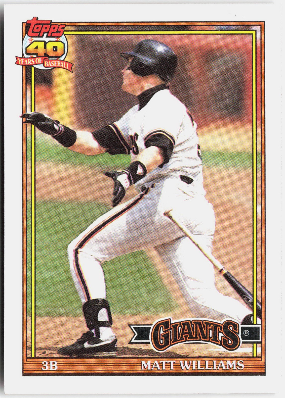 1991 Topps #190 Matt Williams : A*B* on copyright line
