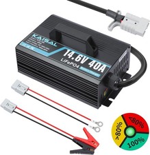 12V 40A Lithium Battery Charger LiFePO4 Battery Charger for RV, Boat, Car, Solar
