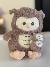 Steiff Ollie Owl w/ Baby Musical 8" Stuffed Plush Animal 241840 TESTED