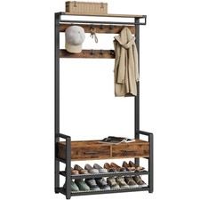 VASAGLE Hall Tree with Bench and Shoe Storage, Hallway Coat Rack with Shoe Ben