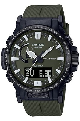 Casio Pro Trek PRW-61Y-3JF Funk Solar Triple Sensor Grün Uhr Japan Neu