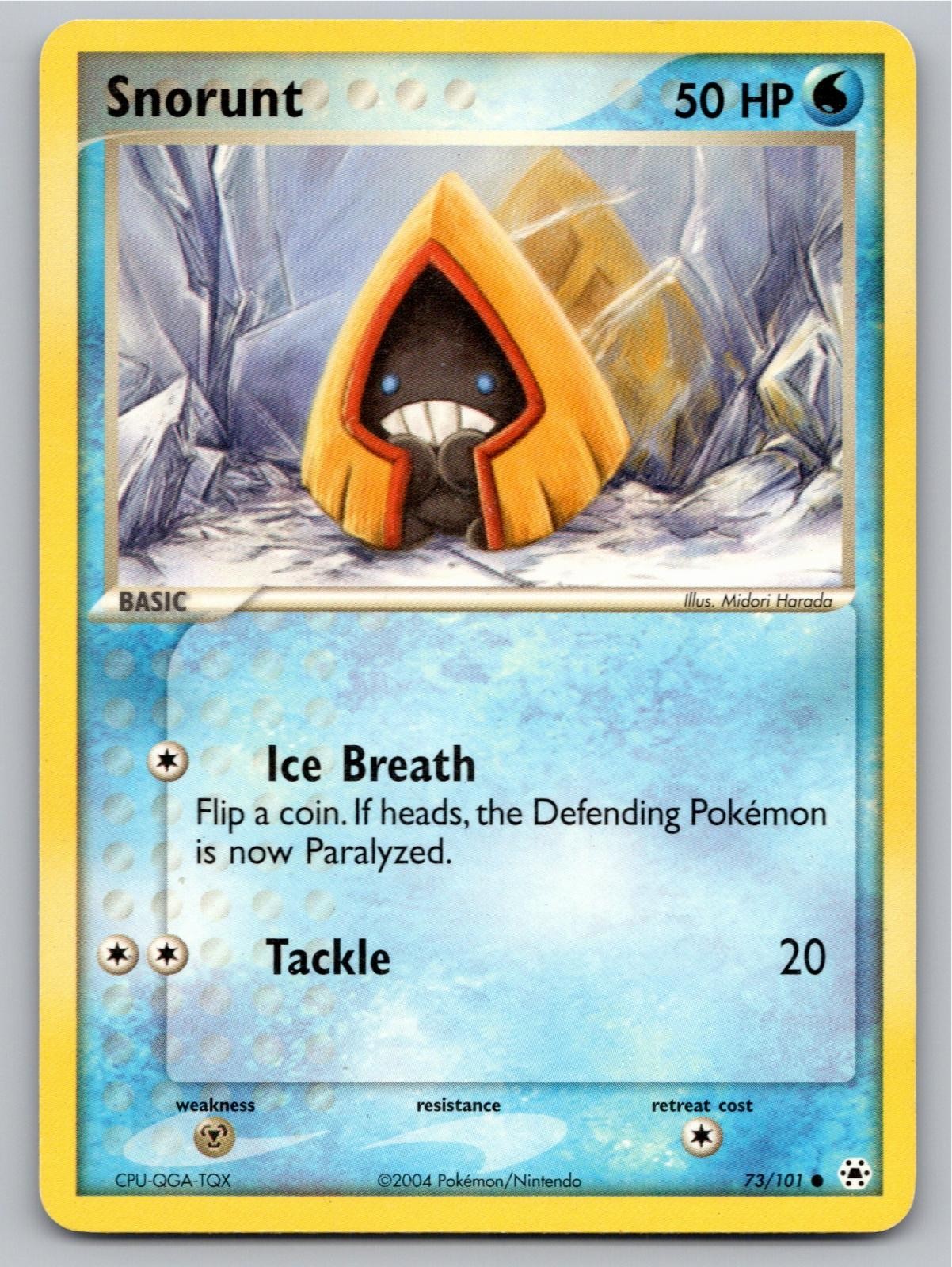 2004 POKEMON SNORUNT HIDDEN LEGENDS 73/101 C NM A62179 FREE S&H