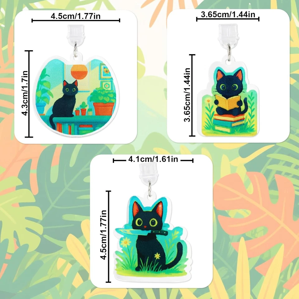 3 Stck. Staub-Stecker Charm für Telefon, Typ C Katze Motiv Staub-Stecker Charm Cartoon Anti-Du - Bild 2 von 4