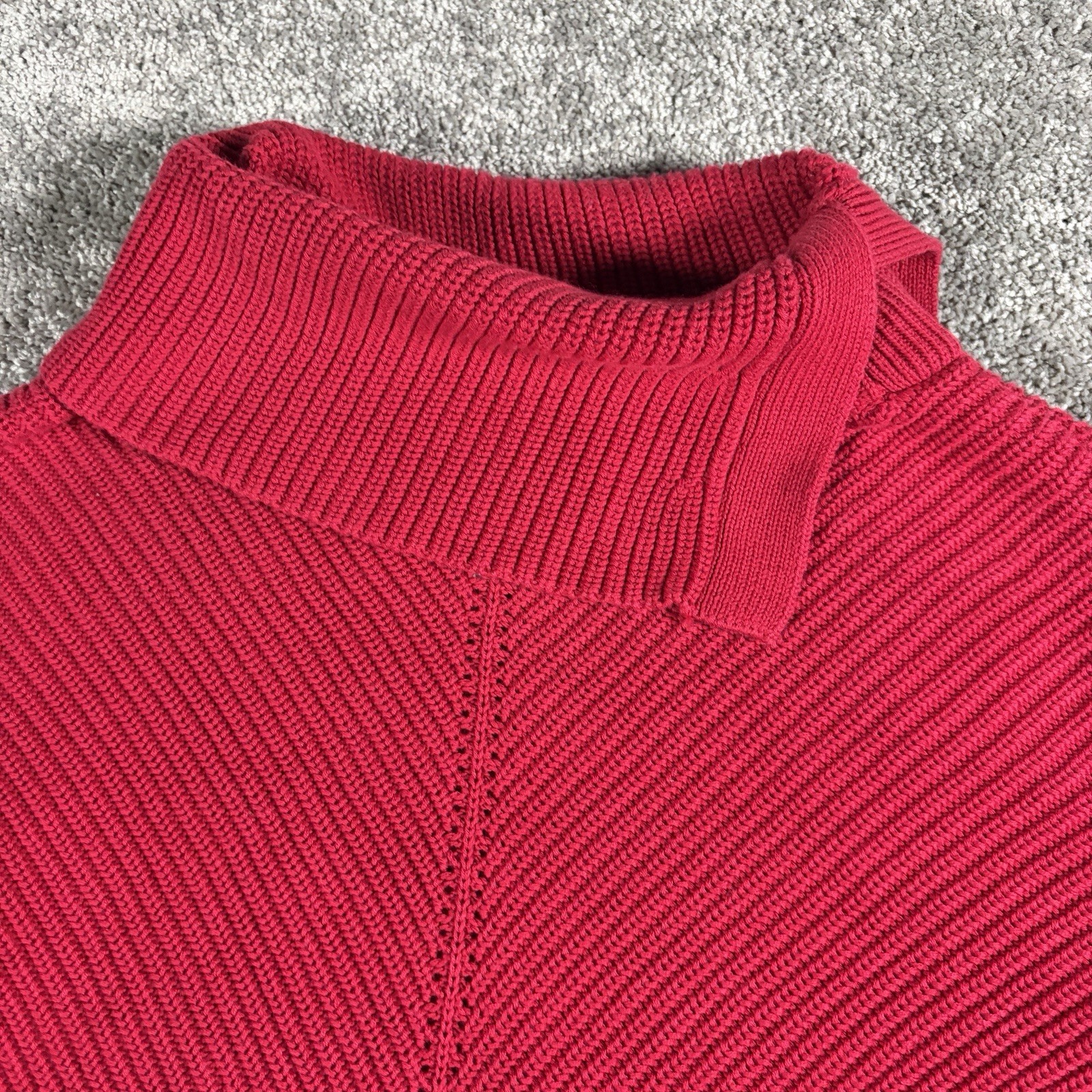 Talbots Medium Split Cowl Neck Shaker Stitch Swea… - image 4