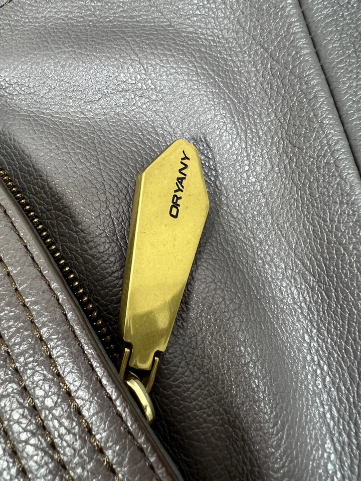 orYANY 100% Cuero Guijarro Mediano Bolso de Mano Cartera Gris Hobo Bolso de Hombro 7 Bolsillos Foto 4 de 4