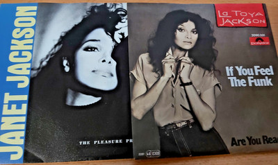 LaToya + Janet Jackson - 2 x Vinyl Single - If You Feel The Funk + The Pleasure