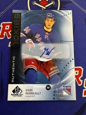GABE PERREAULT RC 2025-26 UD 🏒 SP Game Used #AR-GP BLUE ROOKIE AUTO 🔥