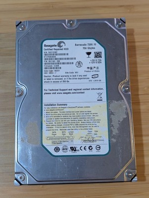 Seagate Barracuda 750GB Internal 7200RPM 3.5'' (ST3750640AS) SATA HDD - AS-IS!