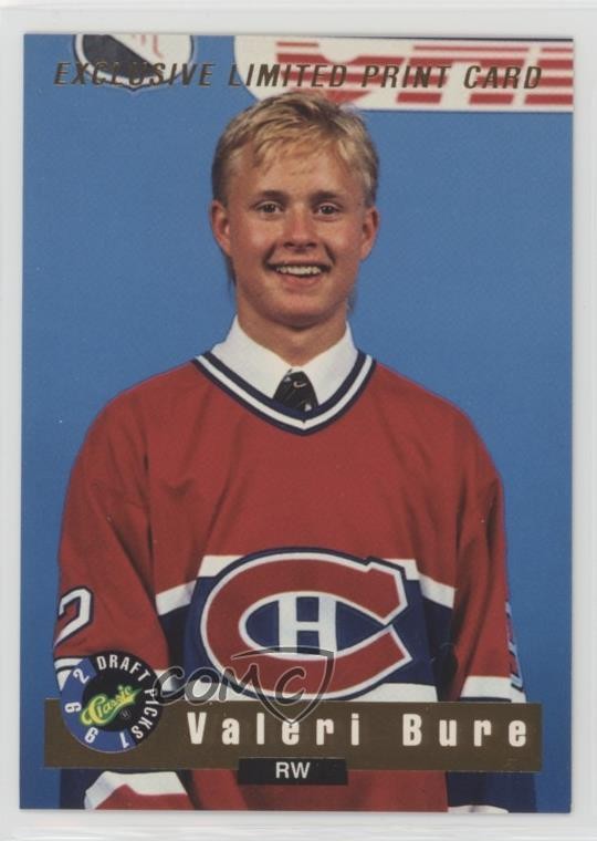 1992 Classic Draft Picks Limited Print /10000 Valeri Bure #LP9 0a2