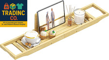 Bathtub Tray Caddy - Bath Tray - Bath Tub Table Tray Caddy - Bamboo Bath Tray fo