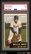1953 Topps #244 Willie Mays Giants HOF PSA 5 - EX
