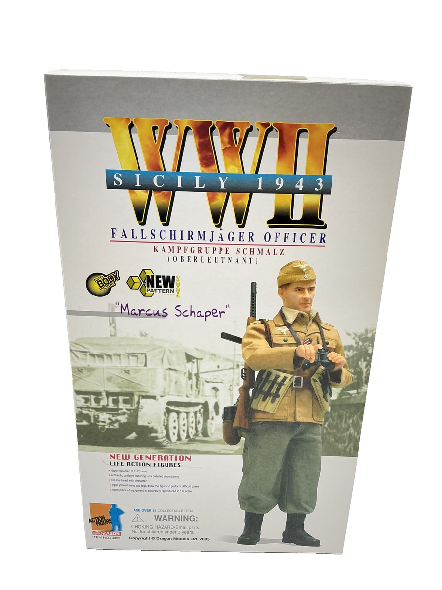 Dragon 1/6 WWII Fallschirmjager Officer MARCUS SCHAPER Sicily 1943