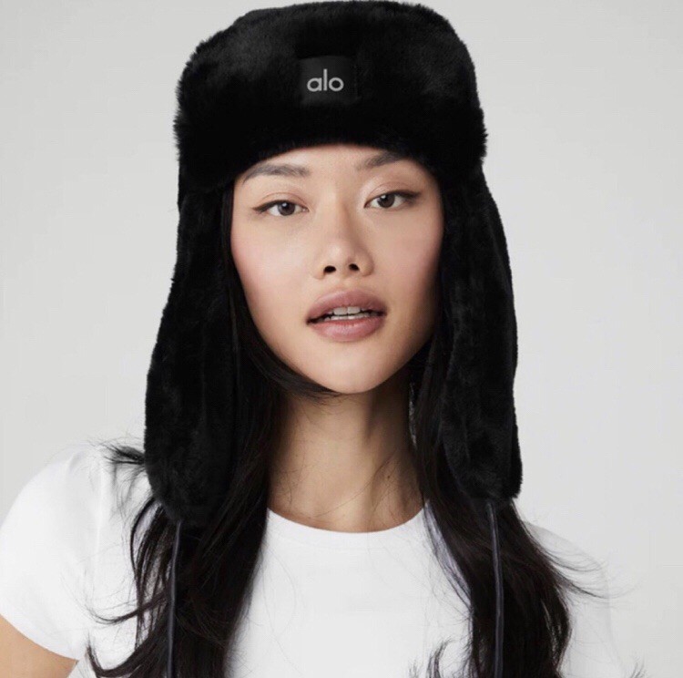 ALO Yoga Faux Fur Polar Hat Black | eBay