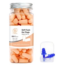 Flesh Color Foam Ear Plugs for Sleeping - 60 Pairs 38dB SNR Noise Reduction E...
